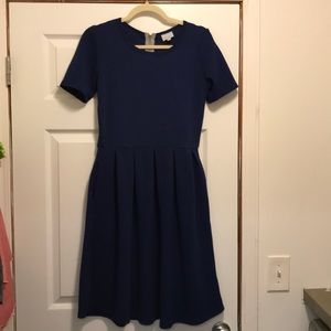 Lularoe Navy Blue Amelia Dress
